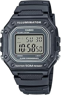 casio 卡西欧 男式 w-218h-1avcf 经典数字显示石英黑色手表